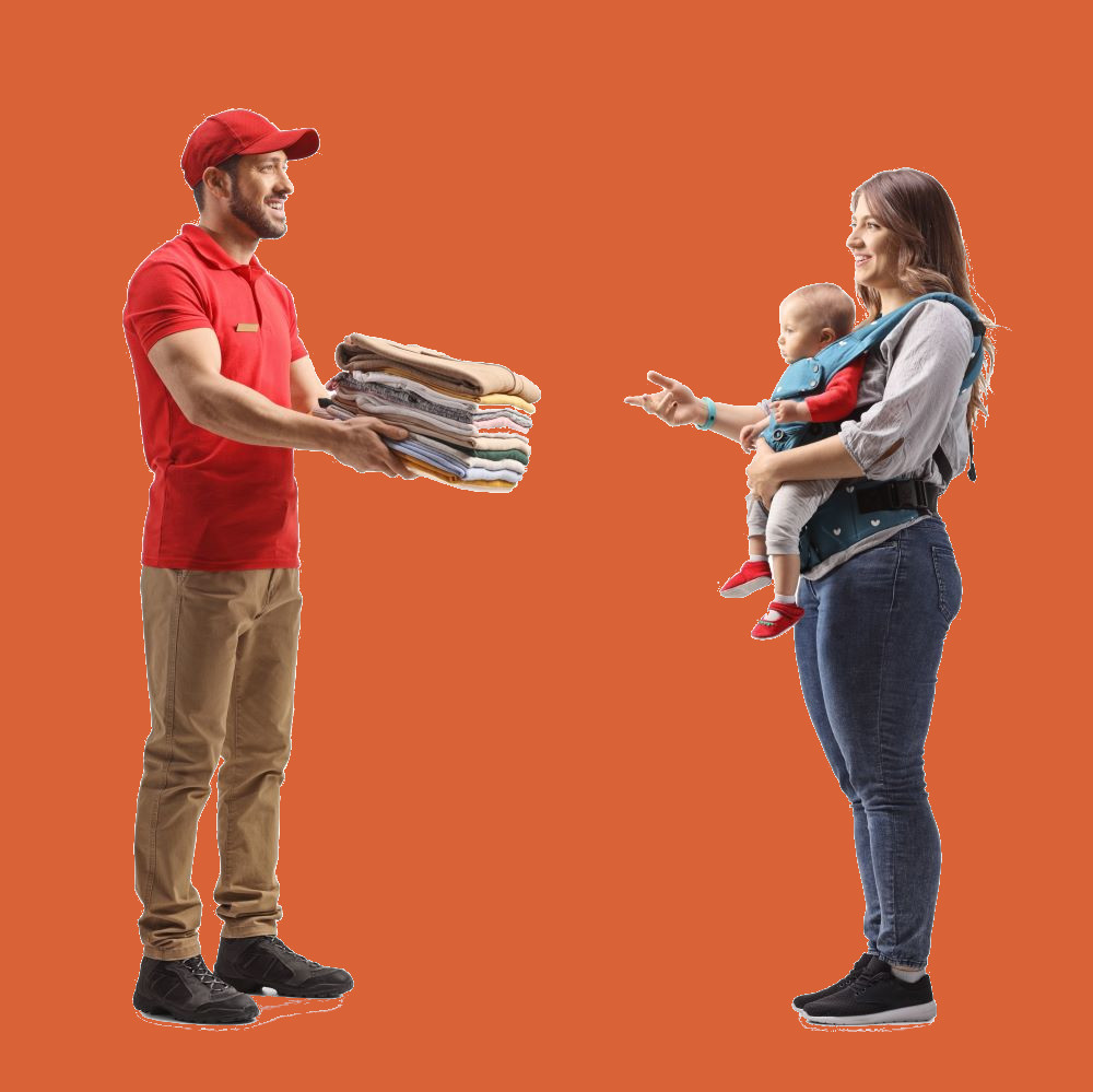 Laundry Delivery Orange Shutterstock 2274209761 Cropped